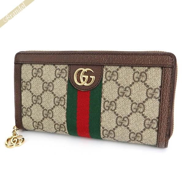 GUCCI（グッチ） 長財布 ラウンドファスナー オフィディア GG