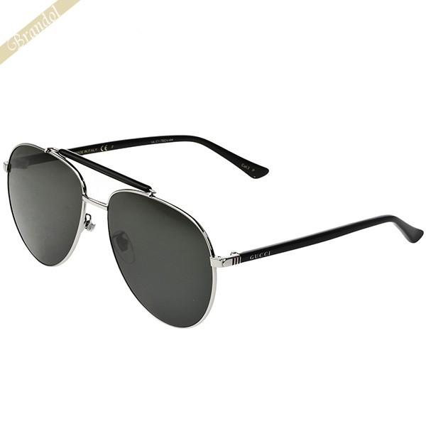 最大1500円クーポン グッチ Gucci メンズ サングラス ティアドロップ型 アビエーター ブラック メタル Gg0014s 005 Gu Gg0014s 005 Brandol 通販 Yahoo ショッピング