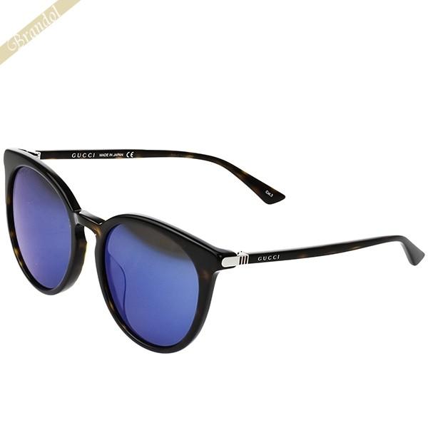 グッチ Gucci メンズ サングラス フォックス型 セルフレーム ミラーレンズ ブルーミラー ダークブラウン系 Gg0064sk 003 Gu Gg0064sk 003 Brandol 通販 Yahoo ショッピング