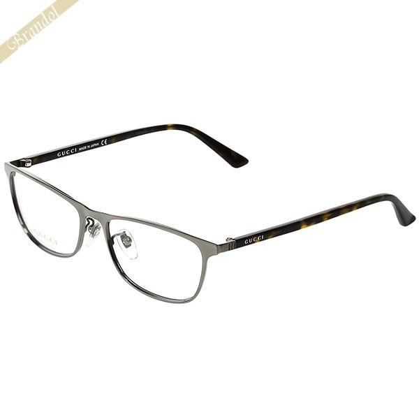 グッチ メガネフレーム Gucci メンズ レディース ウェリントン型 マーブル柄 シルバー系 ブラウン Gg0133oj 003 Gu Gg0133oj 003 Brandol 通販 Yahoo ショッピング