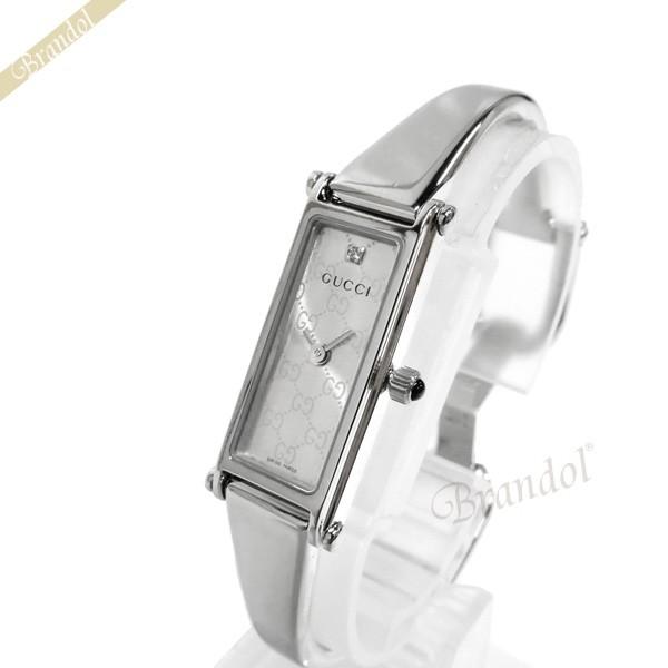 《期間限定P+5%》グッチ 腕時計 GUCCI レディース 1500L 1Pダイヤモンド モノグラム シルバー YA015563