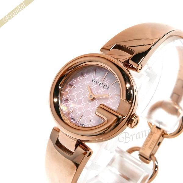 6 27限定p 5 グッチ Gucci レディース 腕時計 グッチシマ バングルウォッチ ピンクシェル ピンクゴールド Ya Gu Ya Brandol 通販 Yahoo ショッピング