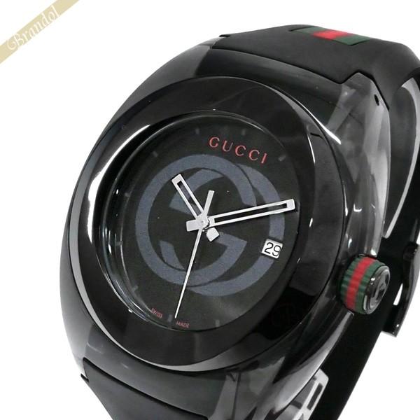 グッチ 腕時計 GUCCI メンズ SYNC グッチシンク 46mm ブラック YA137107A