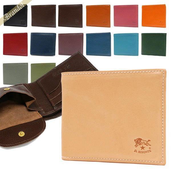 IL BISONTE 《クーポン配布中》イルビゾンテ 二つ折り財布 本革 レザー  