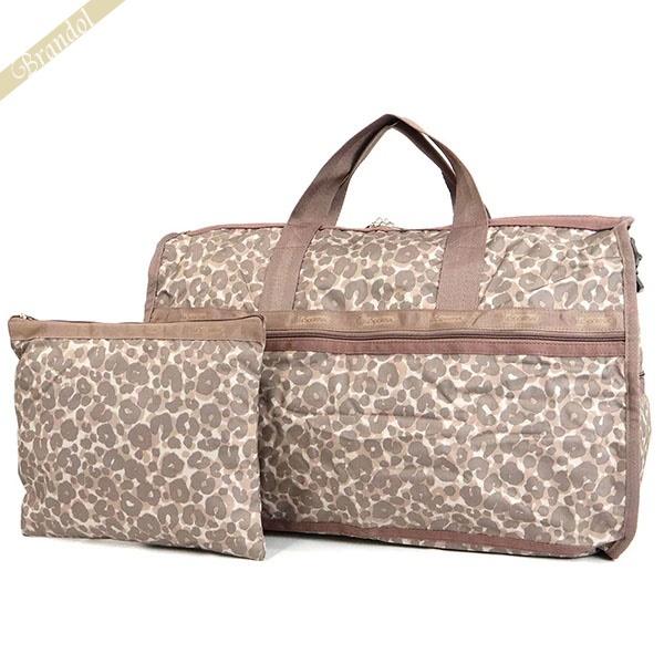 レスポートサック　ミディアムウィークエンダー　豹柄　ボストンバッグ LeSportsac - レスポ ヒョウ柄 ミディアムウィークエンダーの