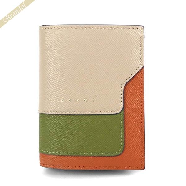 (極美品)MARNI二つ折り財布　オレンジ/カーキPFMOQ14U13 Amazon | [Marni] [マルニ] 二つ折り財布 トランク ミニ財布