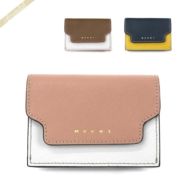 MARNI マルニ 三つ折り財布 レディース レザー マルチカラー MARNI マルニ 三つ折り財布 レディース レザー マルチカラー