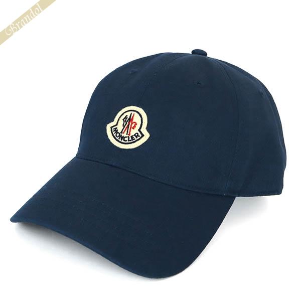 モンクレール キャップ 帽子 MONCLER メンズ ワンポイント ロゴ ベース 