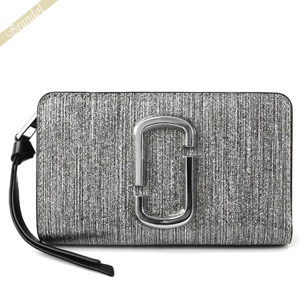 新作MARC JACOBS シルバー グリッター 二つ折り財布 新作MARC JACOBS シルバー グリッター 二つ折り財布
