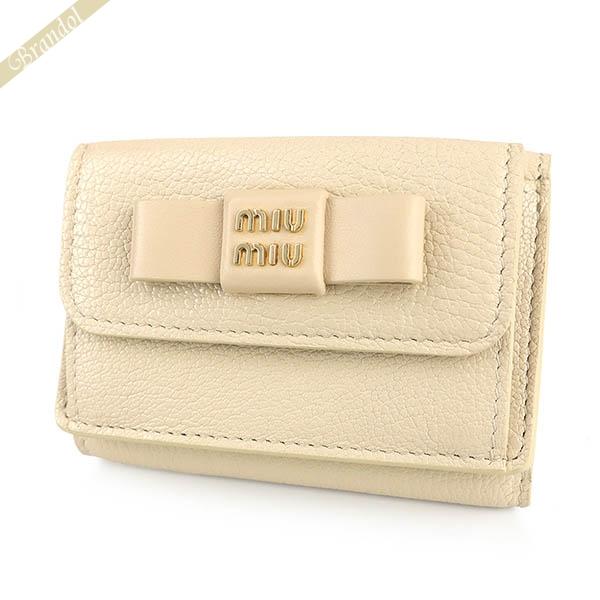 miu 《P3倍_9日23:59迄》ミュウミュウ 三つ折り財布 MIU 財布 