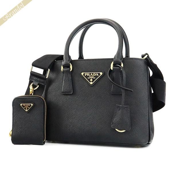 PRADA ブラックレザーミニトートバッグ2way