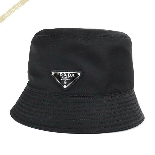 プラダ バケットハット PRADA メンズ・レディース 帽子 三角ロゴ M 
