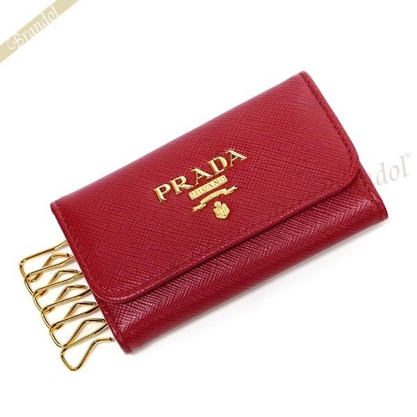 6 限定p 5 プラダ Prada キーケース レディース レザー 6連 レッド 1pg222 Qwa F068z Fuoco Pr 1pg222 Qwa F068z Brandol 通販 Yahoo ショッピング
