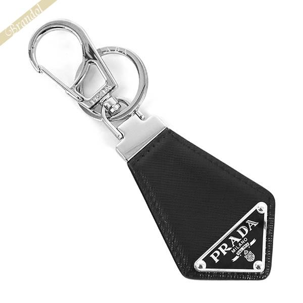 PRADA プラダ キーリング メンズ レザー 三角ロゴ キーホルダー PRADA プラダ キーリング メンズ レザー 三角ロゴ キーホルダー