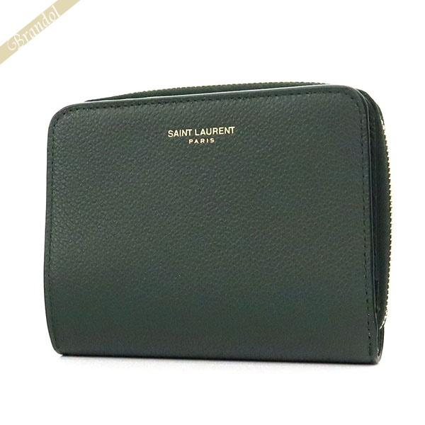 SAINT LAURENT 《P3倍_29日11:59迄》サンローラン ニつ折り財布 サン  