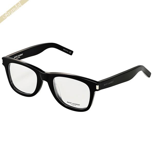 サンローラン メガネフレーム SAINT LAURENT ウェリントン型 セルフレーム ブラック SL50 F 001 サンローラン メガネフレーム SAINT LAURENT ウェリントン型 セルフレーム ブラック SL50 F 001