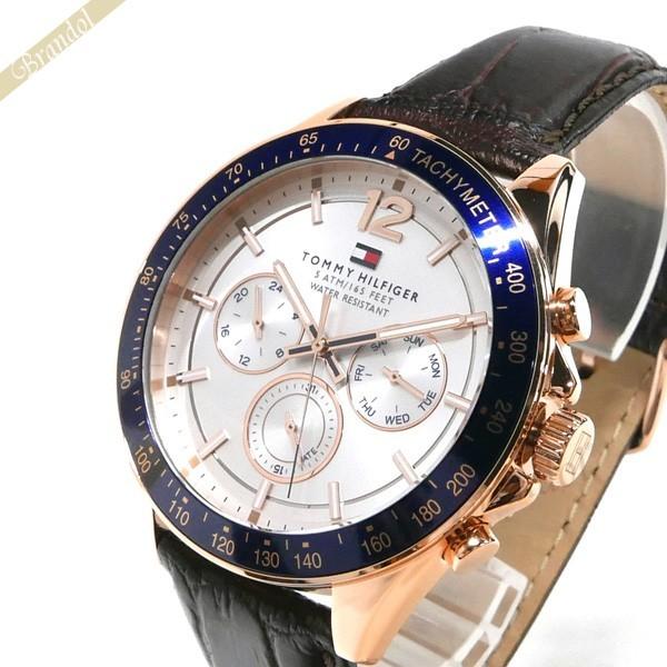 トミーヒルフィガー 腕時計 Tommy Hilfiger メンズ マルチカレンダー 46mm ホワイト ブラウン Th Brandol 通販 Yahoo ショッピング