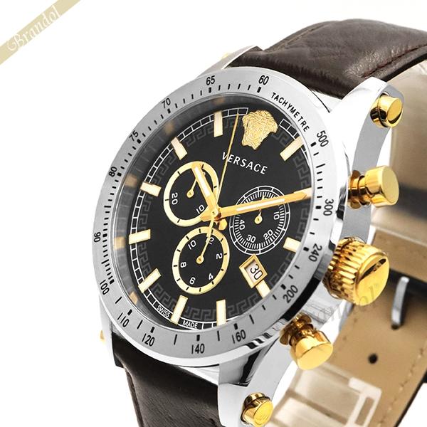 最大1500円クーポン ヴェルサーチ Versace メンズ 腕時計 Chrono Sporty 44mm ブラック ブラウン Vev Vs Vev Brandol 通販 Yahoo ショッピング
