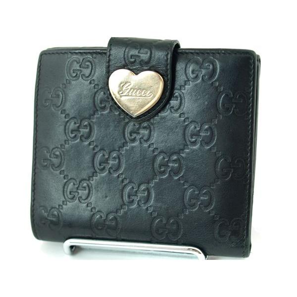 Gucci グッチ シマ レザー ハート金具 Wホック二つ折り財布 レディース 濃紺 中古 Buyee Buyee Japanese Proxy Service Buy From Japan Bot Online