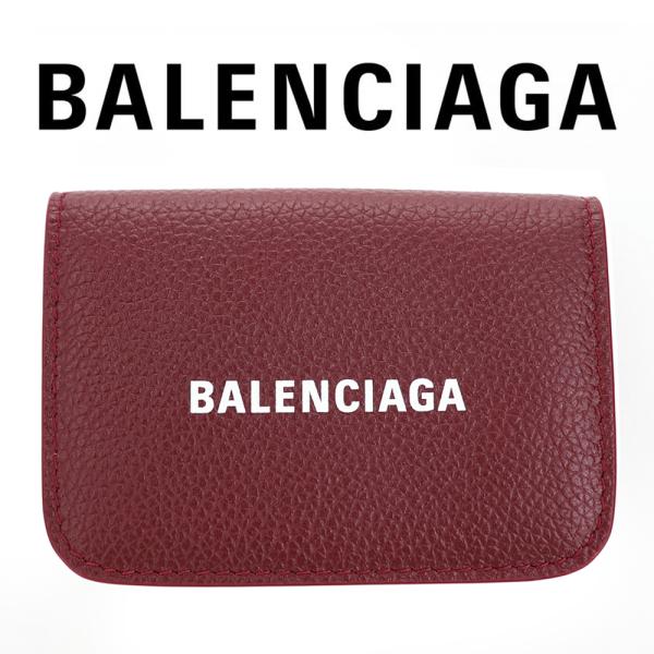 バレンシアガ 財布 三つ折り BALENCIAGA ダークレッド レディース 