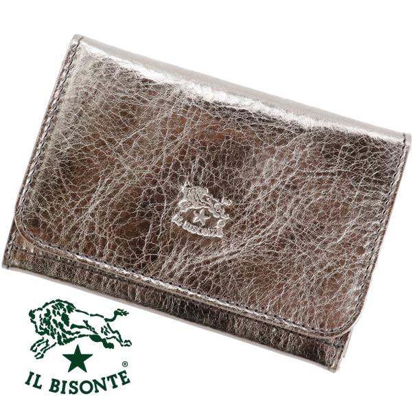 IL BISONTE（イルビゾンテ） カードケース 名刺入れ ボタン付き マチ