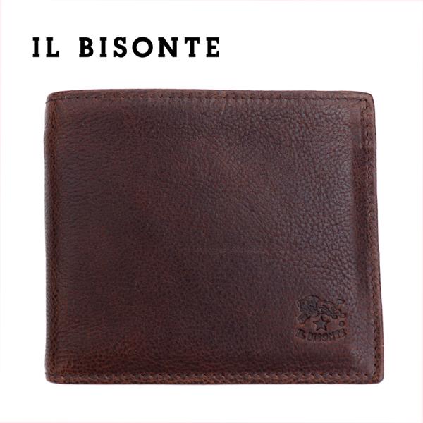 IL BISONTE イルビゾンテ 財布 二つ折り 小銭入れ付き ダーク IL BISONTE イルビゾンテ 財布 二つ折り 小銭入れ付き ダーク