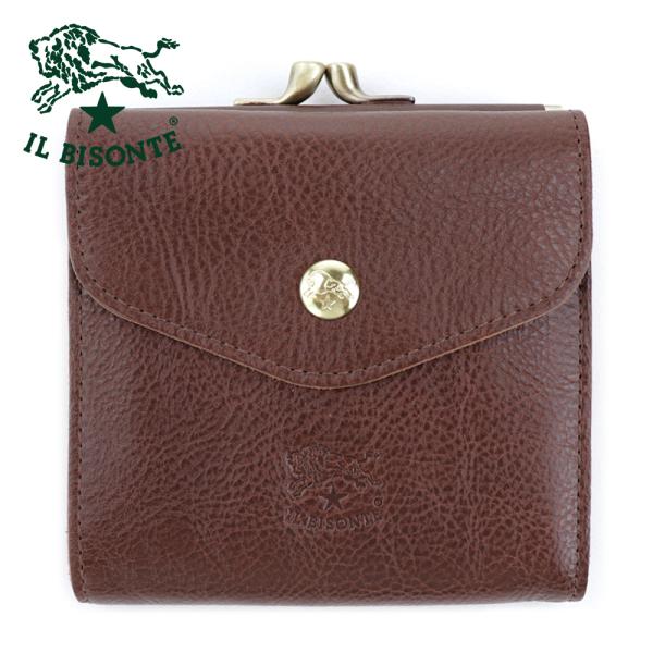 IL BISONTE（イルビゾンテ） 財布 二つ折り がま口 レザー 本革