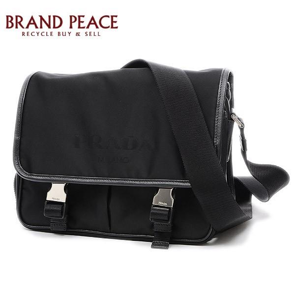 プラダ メンズバッグ メッセンジャーバッグ ナイロン 送料無料 レザー ブラック 2vd769 送料無料 ブランドピース ブランドピース