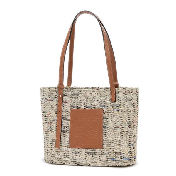 LOEWE（ロエベ） スクエア バスケット バッグ ニュースペーパー