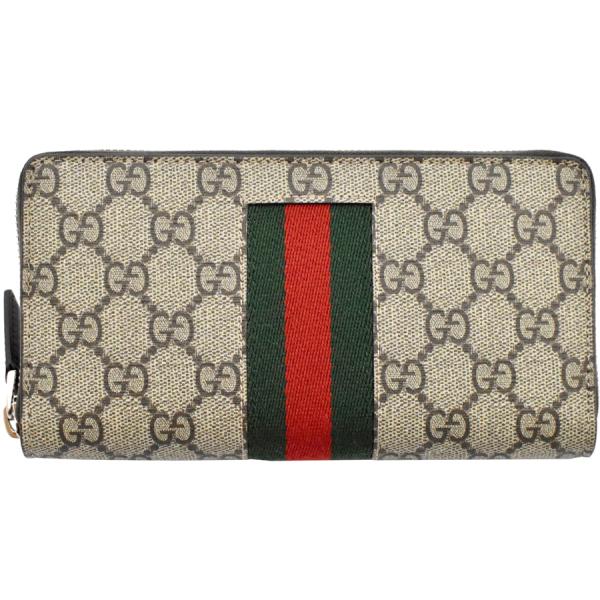 GGキャンバス グッチ 財布 GUCCI ラウンドファスナー長財布 メンズ