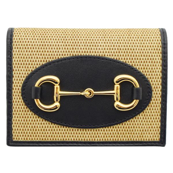 未使用GUCCI ホースビット 日本限定 621887 二つ折り財布 キャンバス GUCCI（グッチ） 財布 カードケースウォレット メンズ レディース ユニ