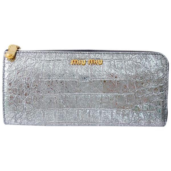 ミュウミュウ　長財布 miu miu（ミュウミュウ） miu miu財布 L字ファスナー長財布 5M1183 ST