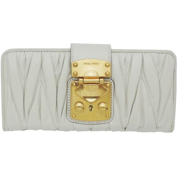 miu miu（ミュウミュウ） miu miu財布 マテラッセ 二つ折り長財布