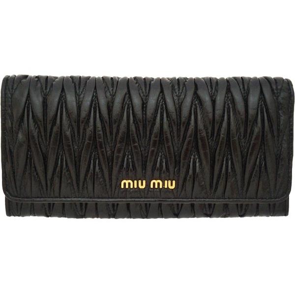 miu miu（ミュウミュウ） miu miu財布 マテラッセ 二つ折り長財布