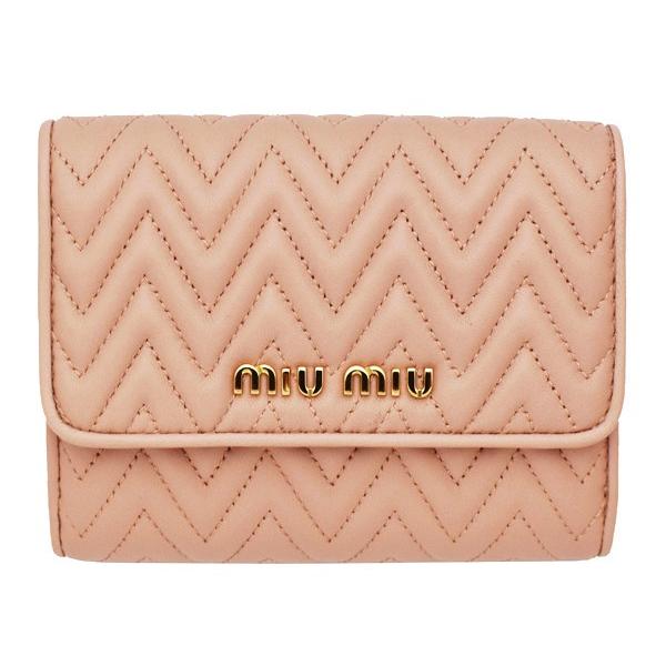 【 良品正規品 】miumiu NAPPA IMPUNTURE 二つ折り財布 miu miu財布 ミュウミュウ Wホック二つ折り財布 NAPPA IMPUNTURE