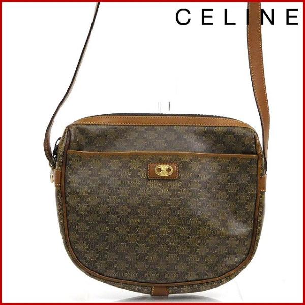 セリーヌ バッグ レディース メンズ可 オーバーのアイテム取扱 Celine マカダム 中古 ショルダーバッグ X