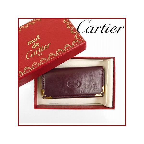カルティエ レディース メンズ可 Cartier キーケース 4連キーケース マストライン 中古 X Ocaa