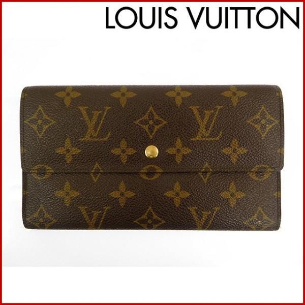豊富な品 ルイヴィトン 財布 レディース メンズ可 Louis Vuitton 長財布 X モノグラム ポルトトレゾールインターナショナル 三つ折り財布 M 中古