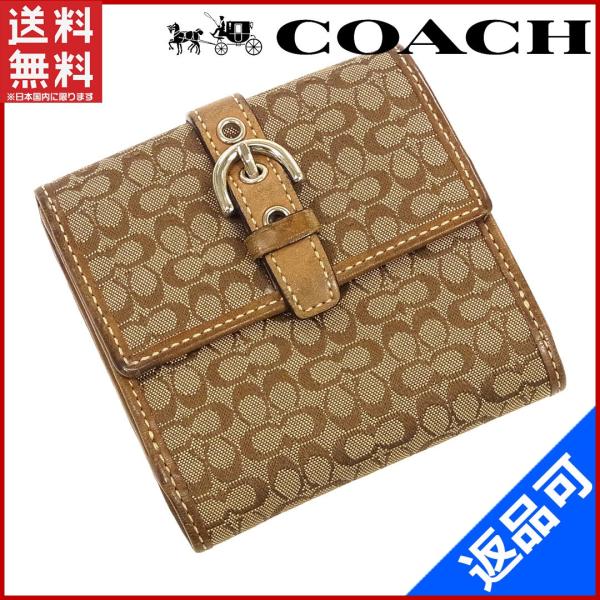 コーチ COACH 財布 二つ折り財布 Wホック財布 シグネチャー 中古 X8112 :X8112:ブランドセレクトショップBRANDS