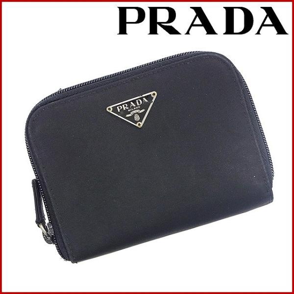 プラダ PRADA 二つ折り財布 ラウンドファスナー財布 メンズ可 即納 中古 高い素材 X9816 人気 現金特価 ロゴプレート