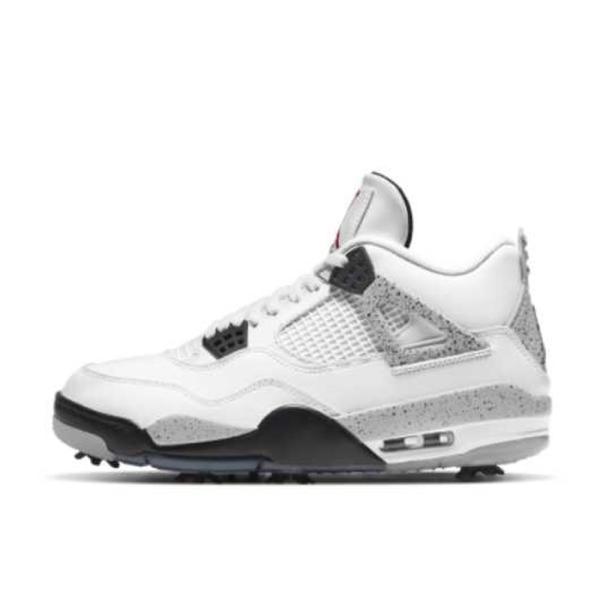 保証書付 Nike Jordan 4 G White Cement ナイキ ジョーダン ロー ゴルフ スニーカー ホワイトセメント 白 グレー ゴルフシューズ Golf メンズ Cu9981 100 スニーカー