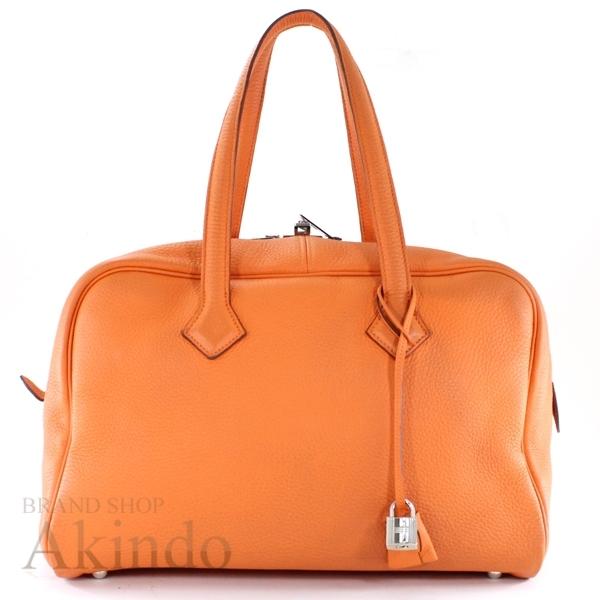 HERMES（エルメス） ヴィクトリア35 オレンジ トリヨンクレマンス 