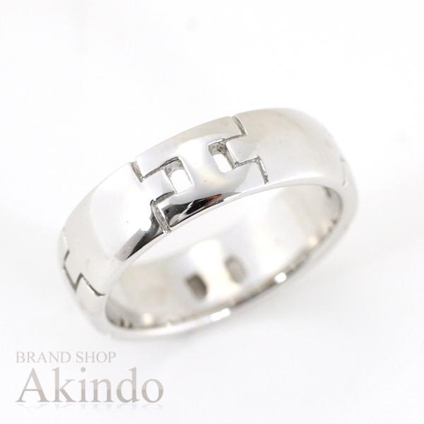エルメス リング ヘラクレス Hロゴ モチーフ K18WG #49 9号 ホワイトゴールド 750 HERMES 指輪
