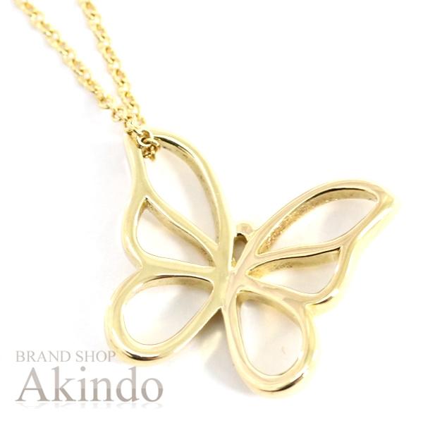 TIFFANY&Co. ティファニー ネックレス バラフライ 蝶 ペンダント K18YG 