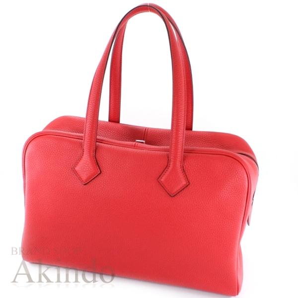 HERMES（エルメス） 【新品未使用】エルメス ヴィクトリア35 赤 レッド