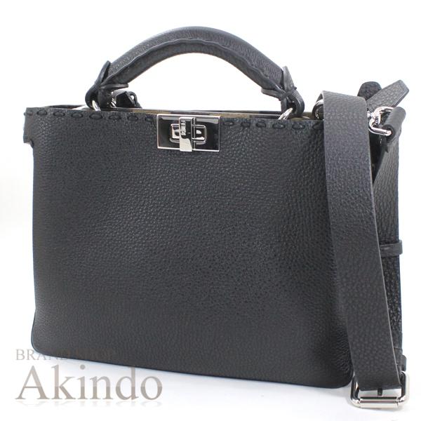 フェンディ　FENDI ピーカブー　スモール　ブラック FENDI】フェンディ ピーカブー スモール セレリア バッグ (FENDI