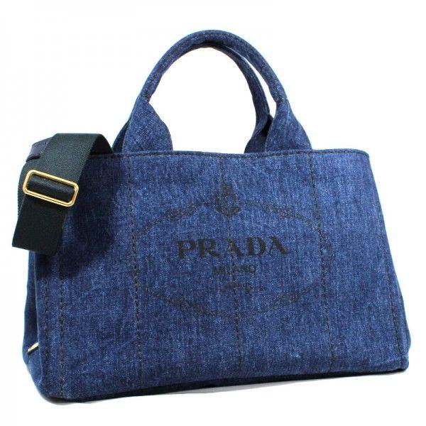 CANAPA PRADA プラダ 2WAYトートバッグ カナパ デニムMM SHOPPING 