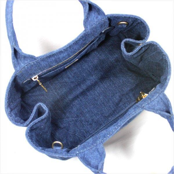 CANAPA PRADA プラダ 2WAYトートバッグ カナパ デニムMM SHOPPING