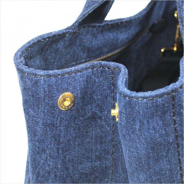 CANAPA PRADA プラダ 2WAYトートバッグ カナパ デニムMM SHOPPING