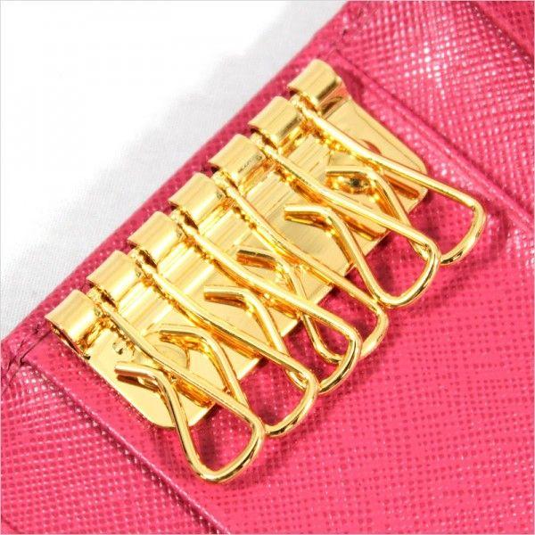 PRADA（プラダ） PRADA 6連キーケース ピオニーピンク レザー